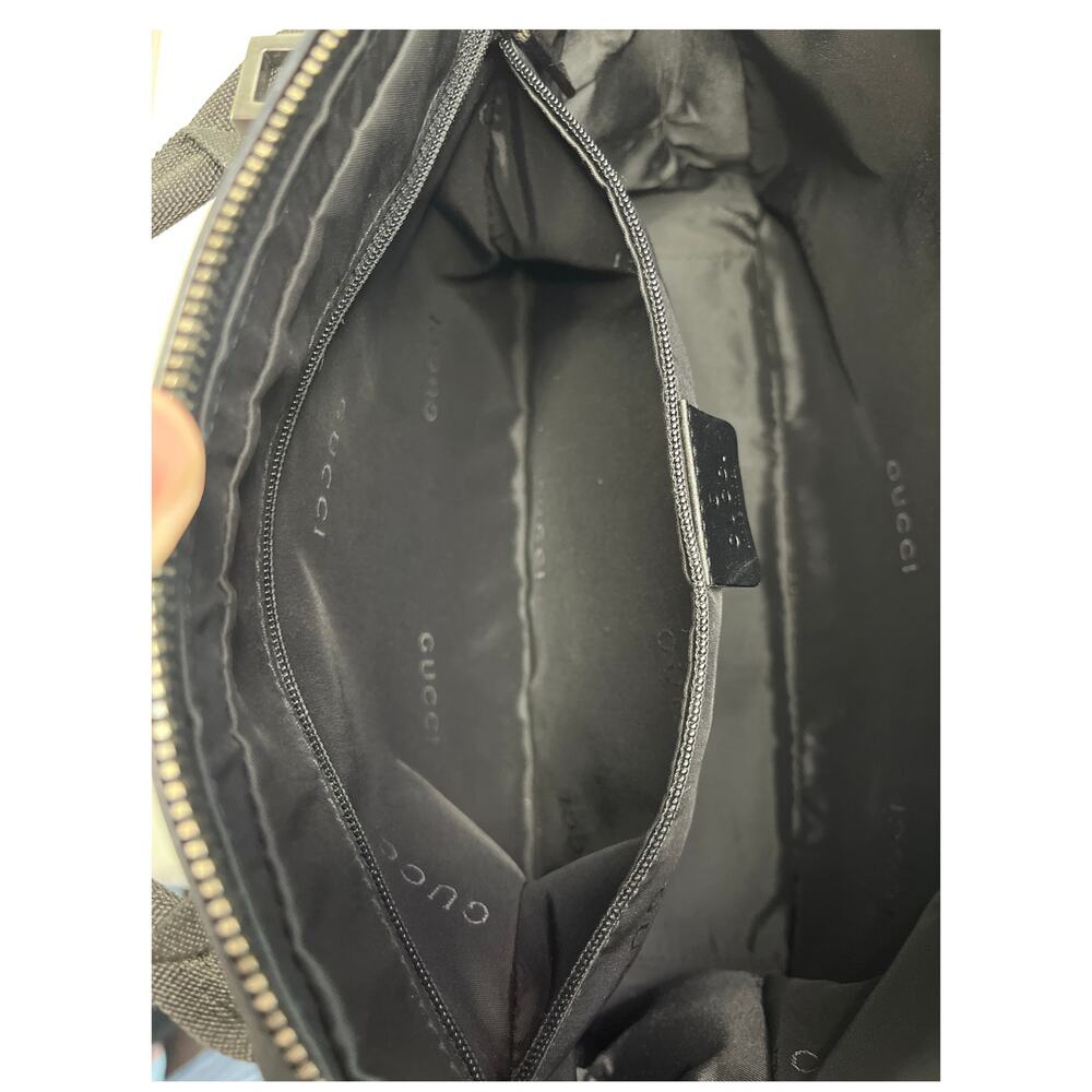 Gucci Black Nylon Microguccissima Top Handle Crossbody Bag 001 3700 Travel - Picture 12 of 16